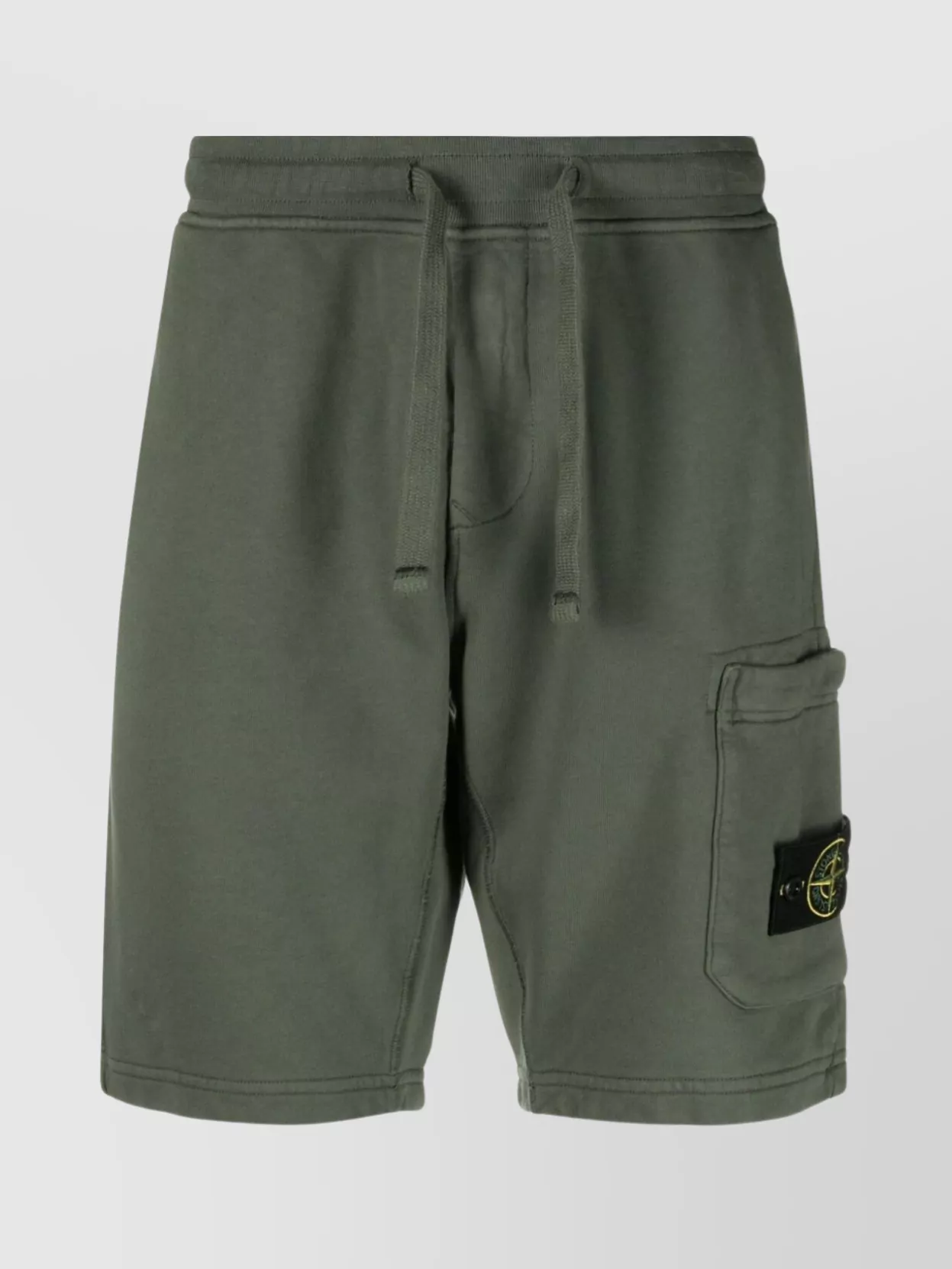 Shop Stone Island Functional Knee-length Cargo Shorts In Grey
