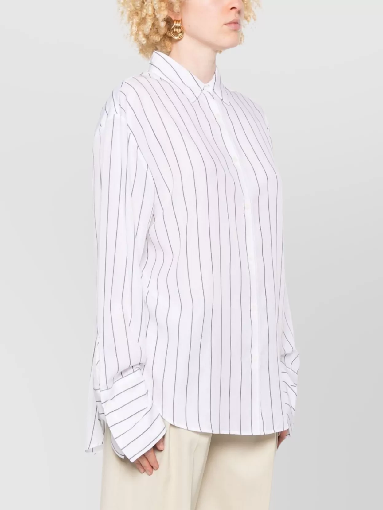 Shop The Frankie Shop Helen Shirt Oversized Striped Pattern