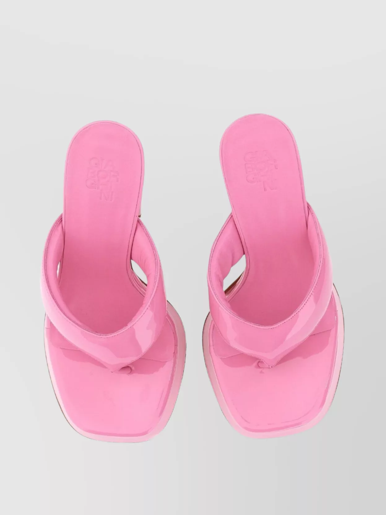 Gia Borghini Shiny Leather Sandal Platform Heel