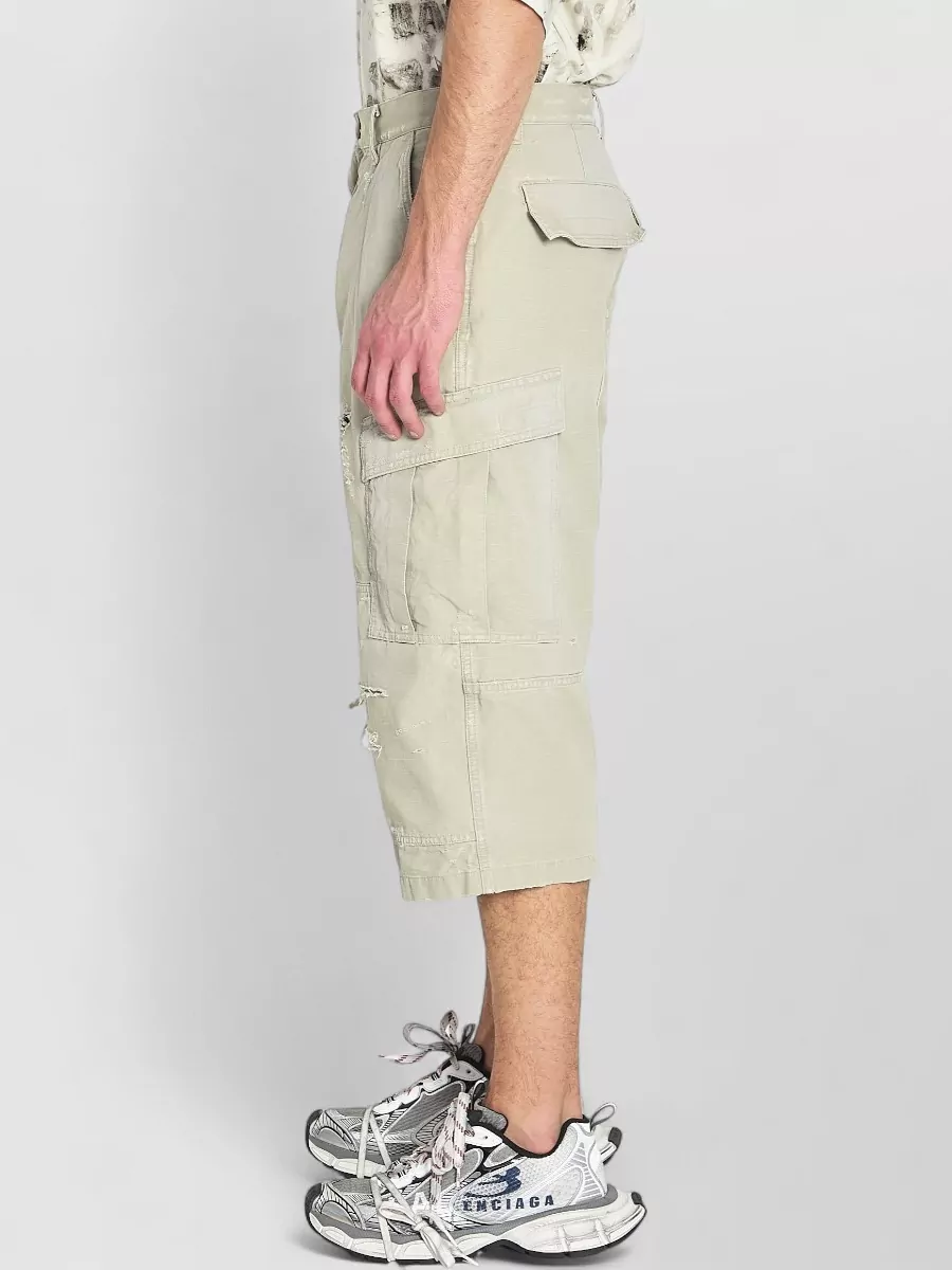 Balenciaga Cotton Cropped Cargo Shorts