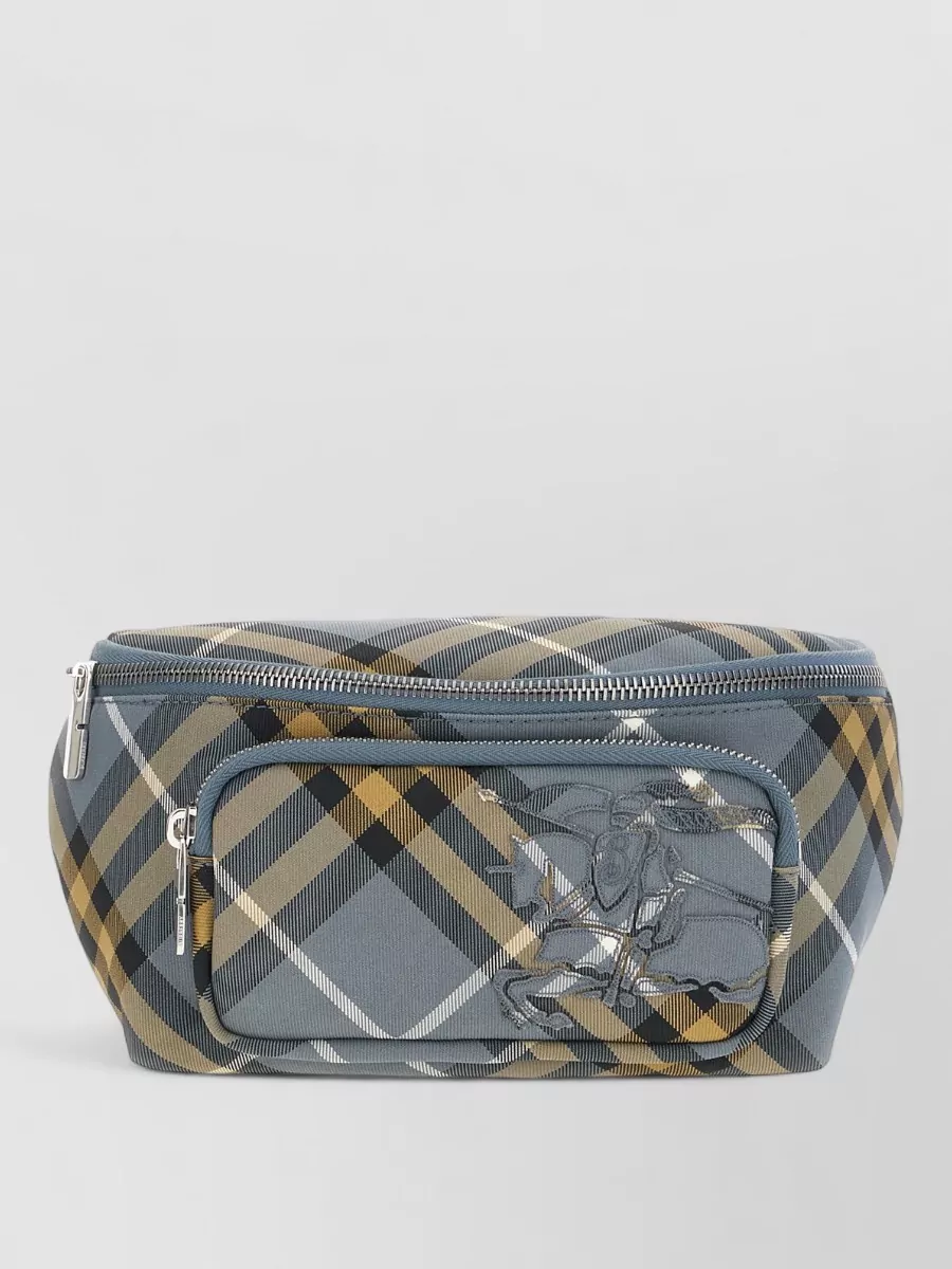 Burberry Cotton Blend Checked Belt Bag