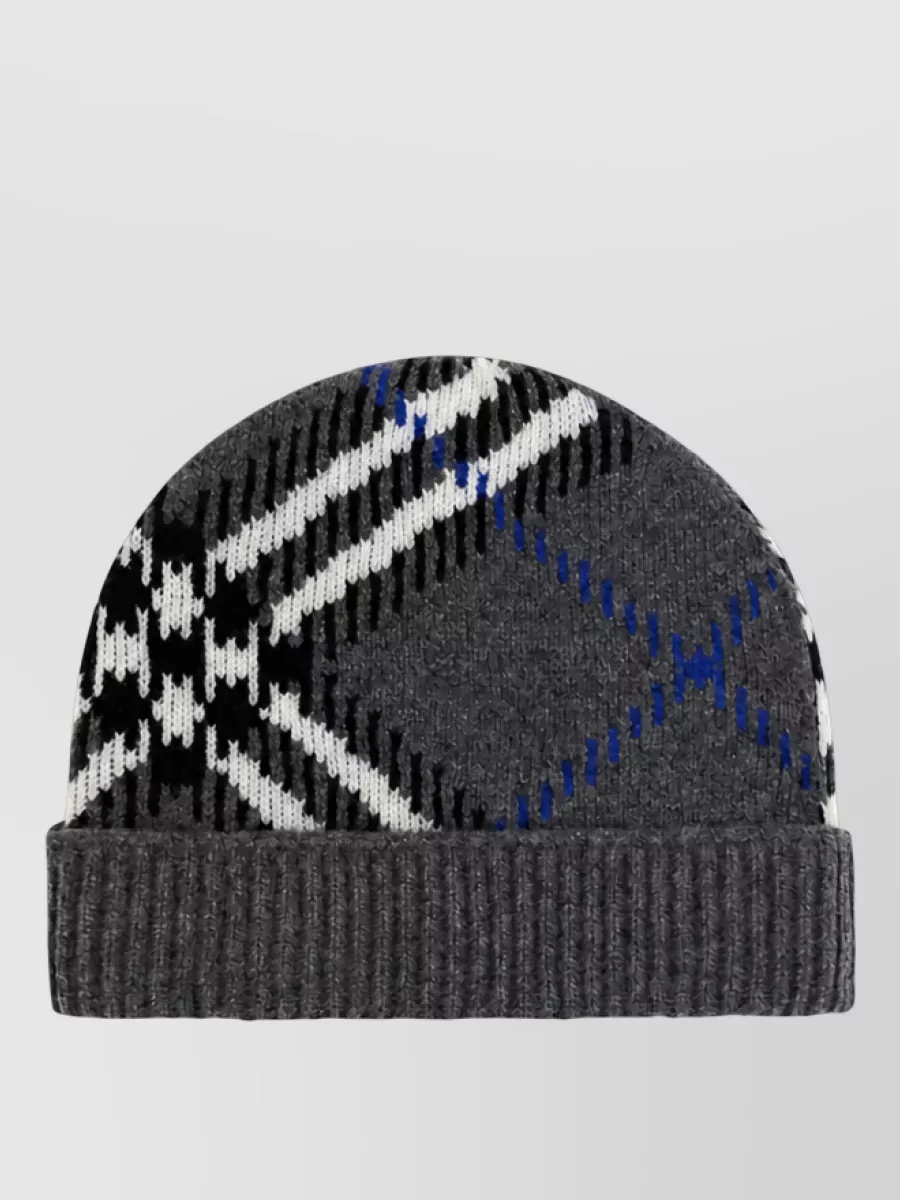 Burberry Checked Cashmere Beanie