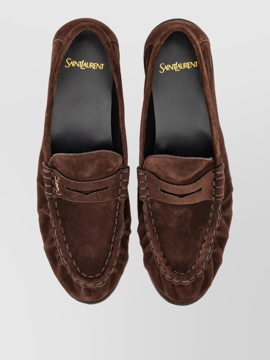Saint Laurent Leather Monk Shoes