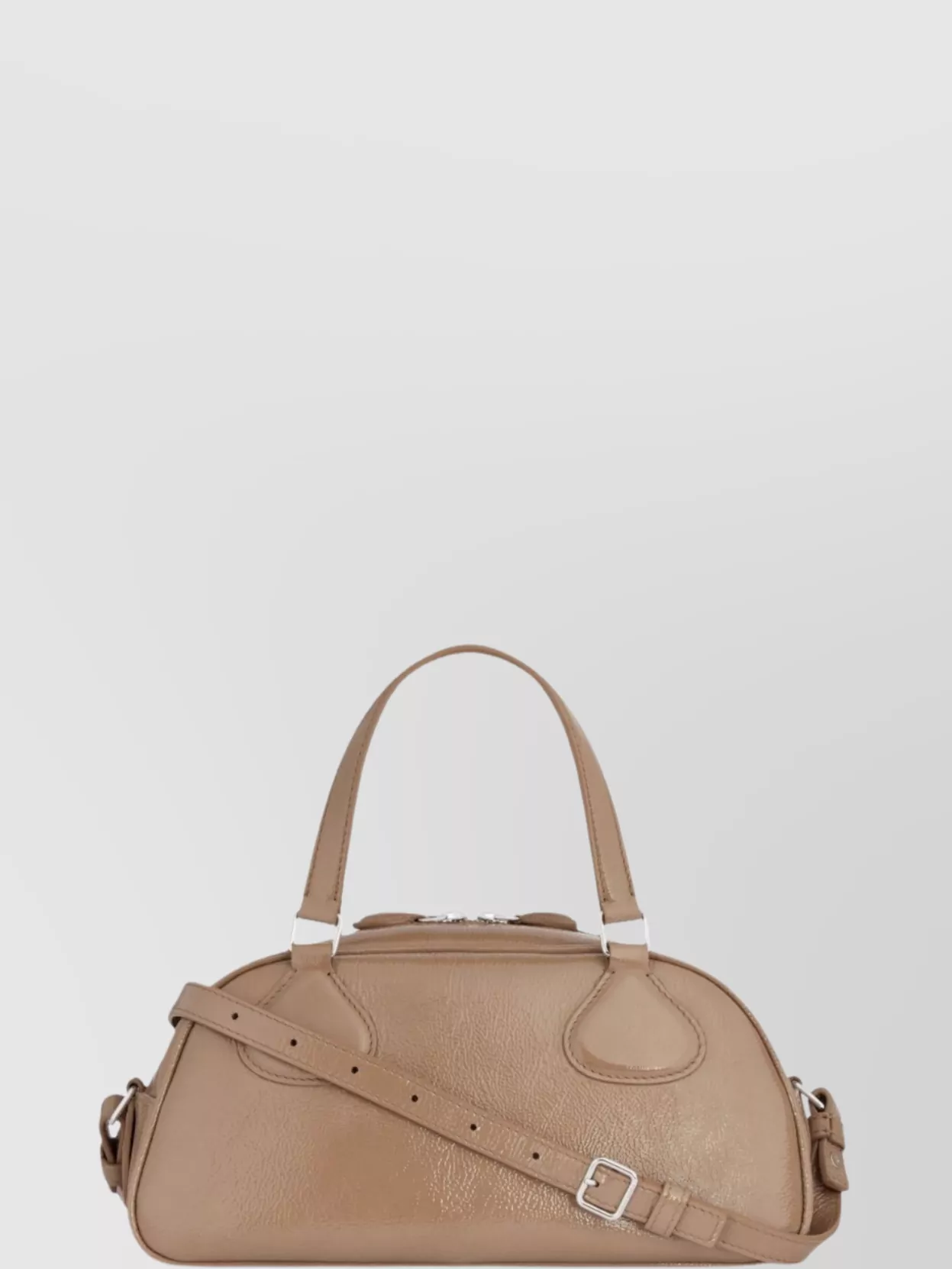 Courrèges Structured Shoulder Bag With Detachable Strap And Top Handles