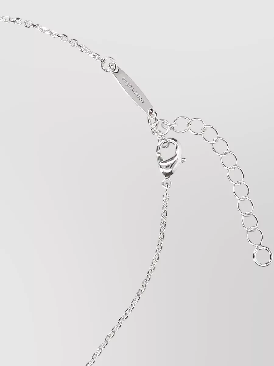 Ferragamo Chain Necklace Adjustable Pendant Detail