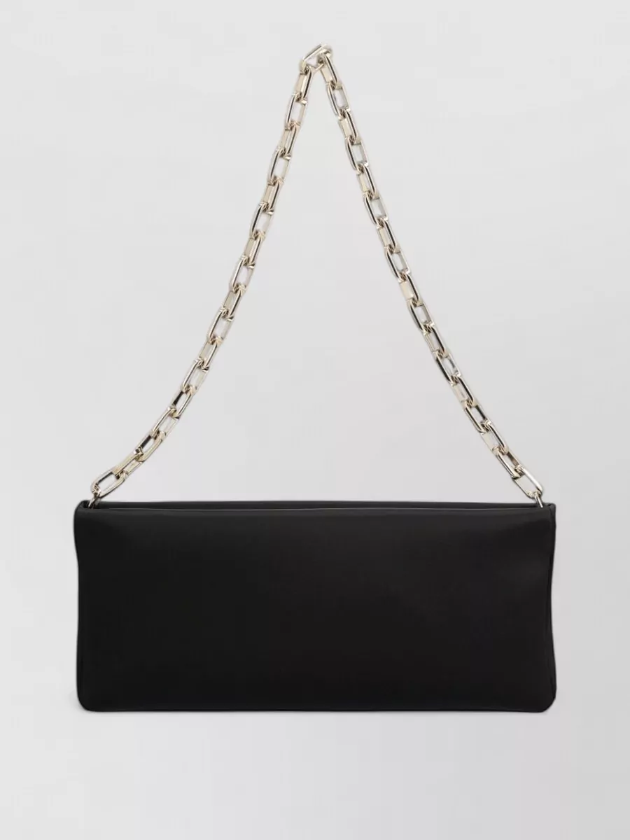 Christian Louboutin Satin Crystal-Embellished Clutch Bag