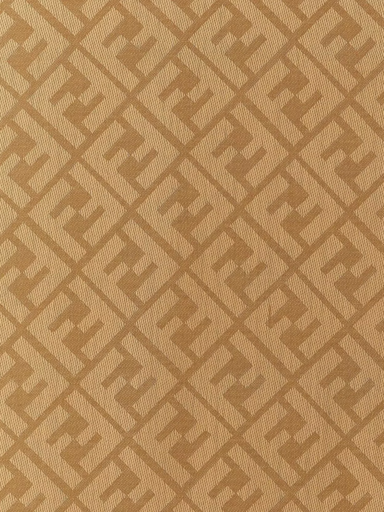 Fendi Ff Jacquard Pattern Silk-wool Blend Shawl In Brown