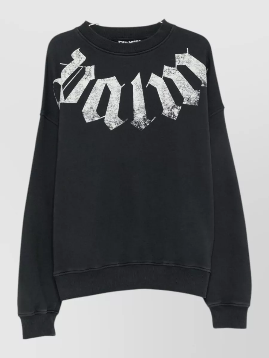 Palm Angels cotton oversized logo-print sweatshirt