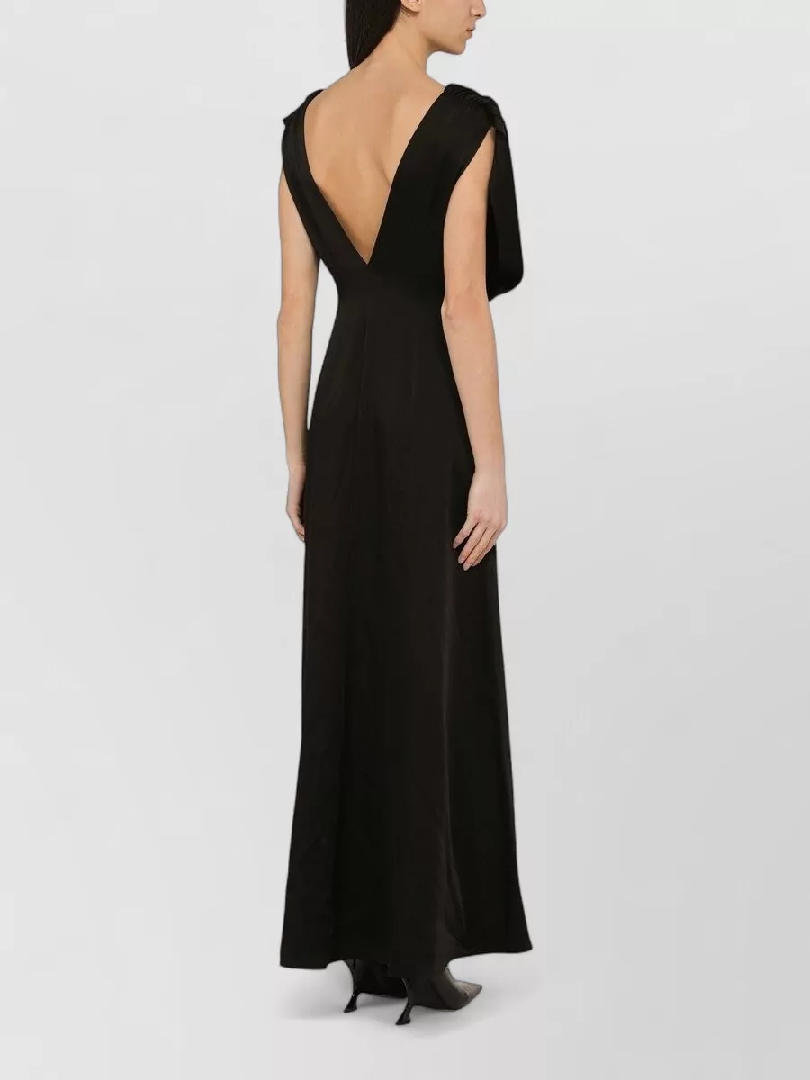 Jil Sander sleeveless ruffled maxi dress