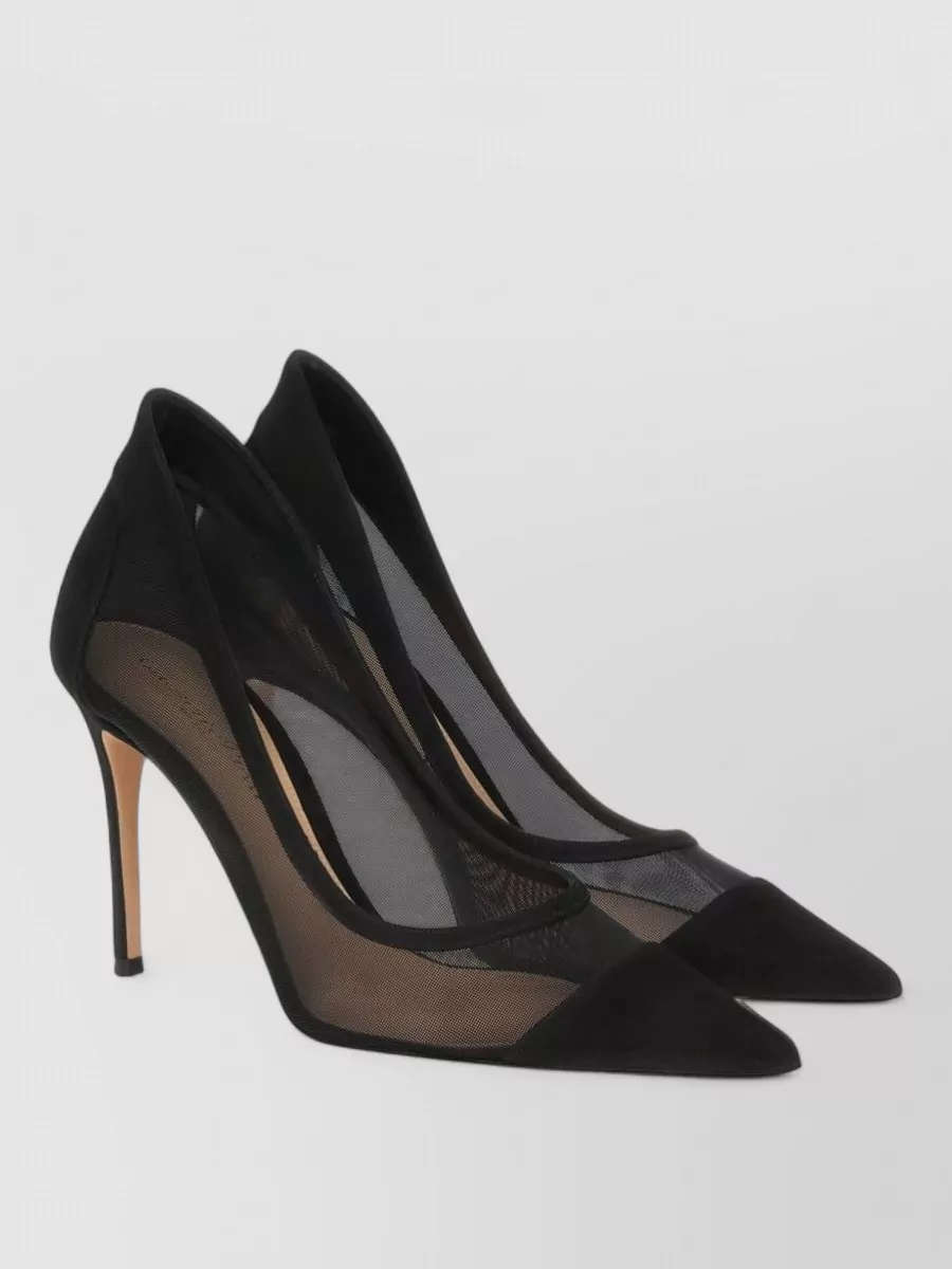 Gianvito Rossi mesh and suede pumps