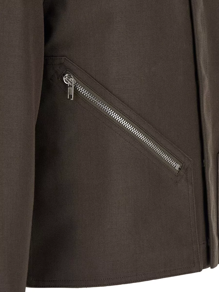 Rick Owens Cropped Long-Sleeve Shirt Jacket