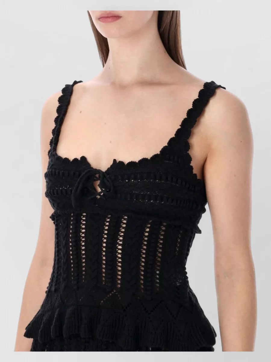 Isabel Marant Etoile Cotton Openwork Knit Tank Top