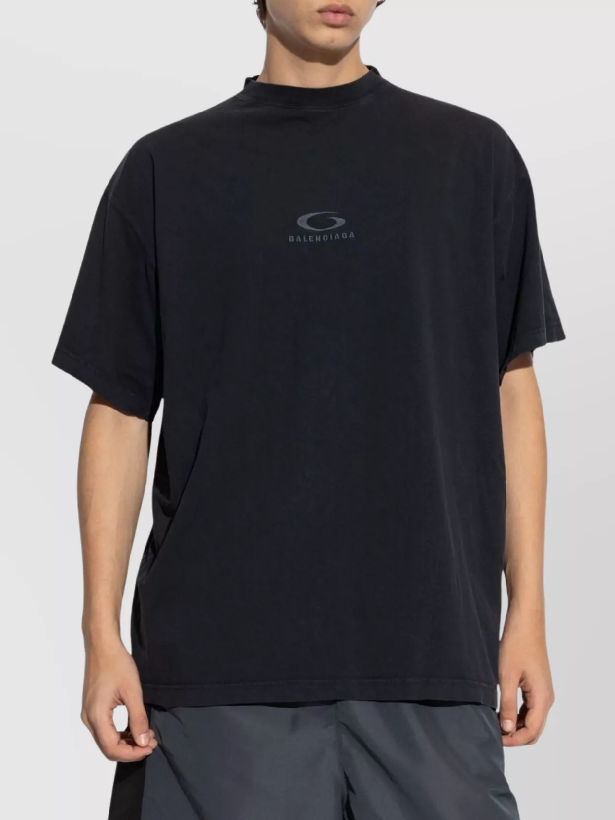 Balenciaga Crew Neck Top With Short Sleeves Design