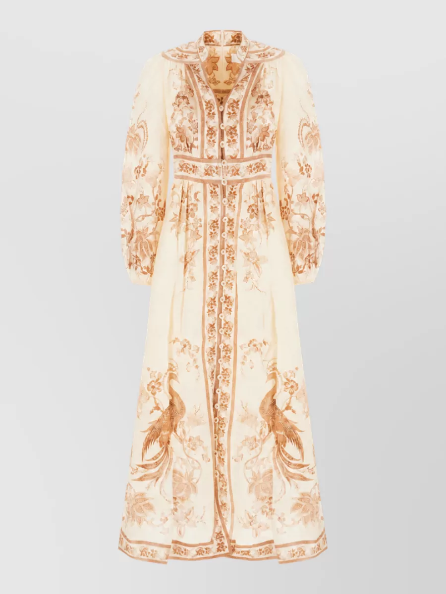 Zimmermann Linen printed midi dress