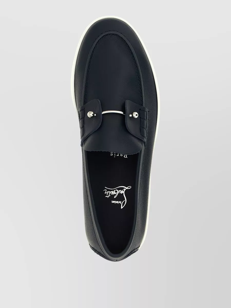 Christian Louboutin Chambeliboat Loafer Metal Detail Rubber Sole