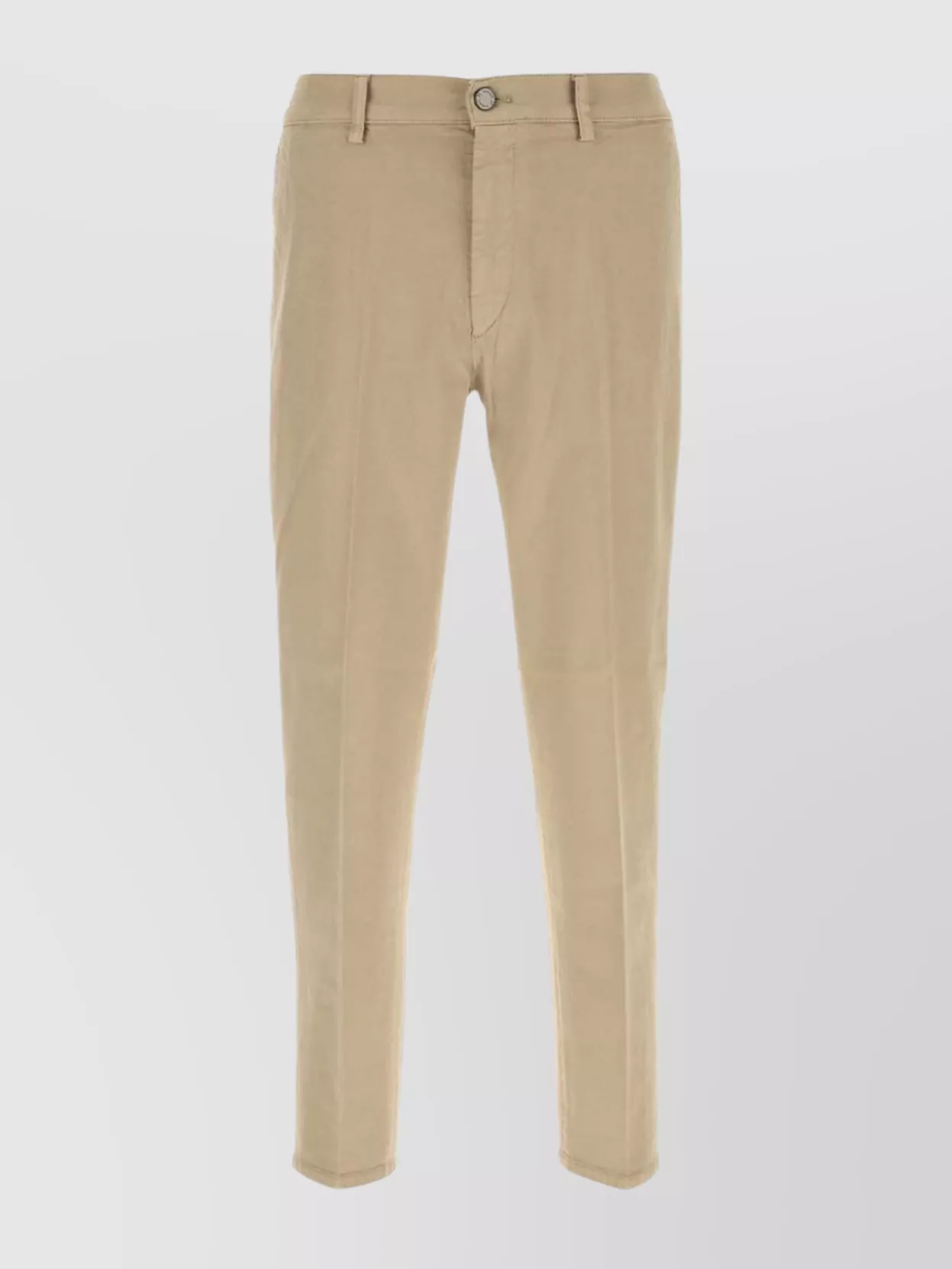 Pt Torino Stretch Cotton Reggae Style Trousers In Neutral