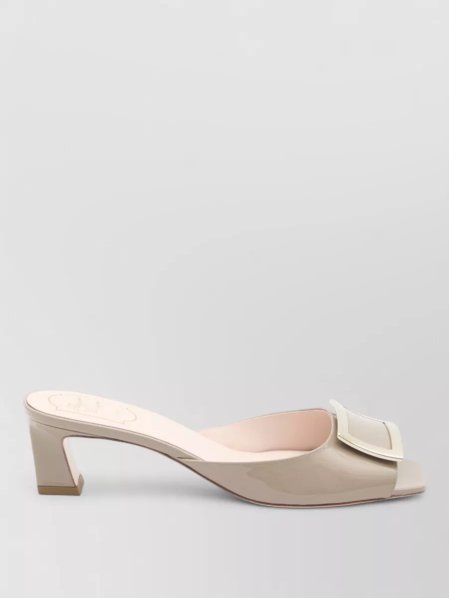 Roger Vivier Patent Calf Leather Mules Trompette Heel