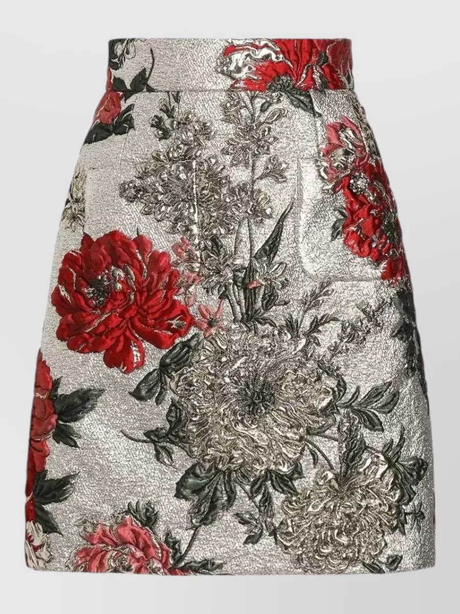 Dolce&Gabbana floral-jacquard mini skirt