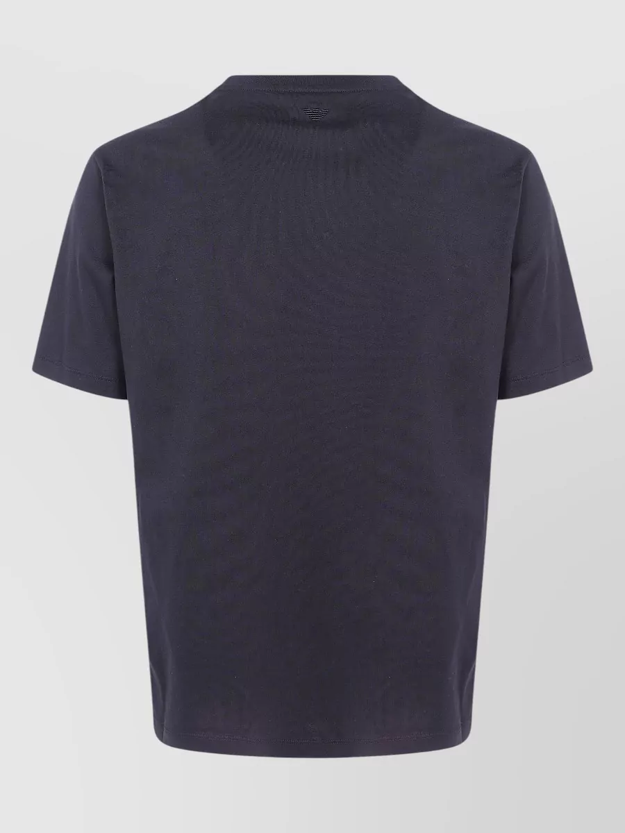 Emporio Armani Cotton Graphic Print Logo Print Crew Neck Short Sleeve T-Shirt