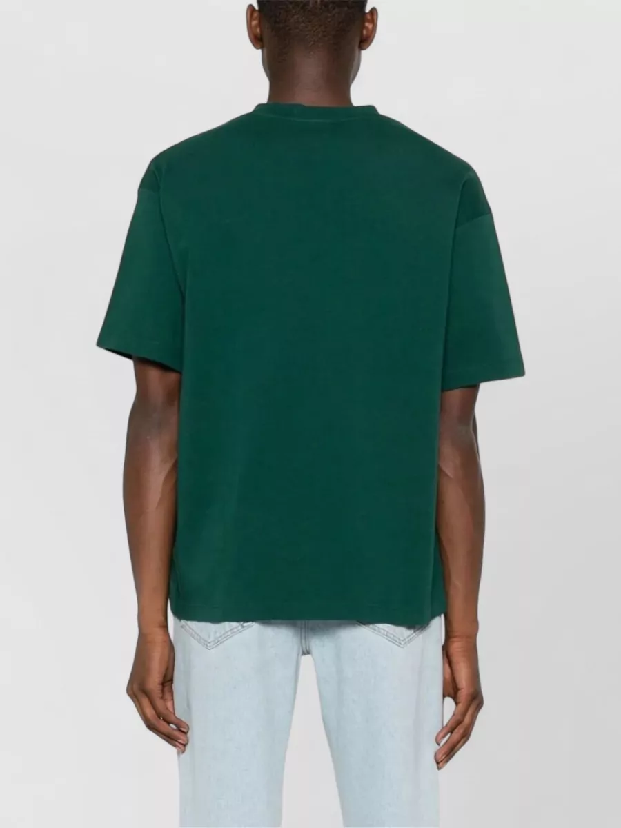 Drôle De Monsieur Slogan Crew Neck Straight Cut Short Sleeves