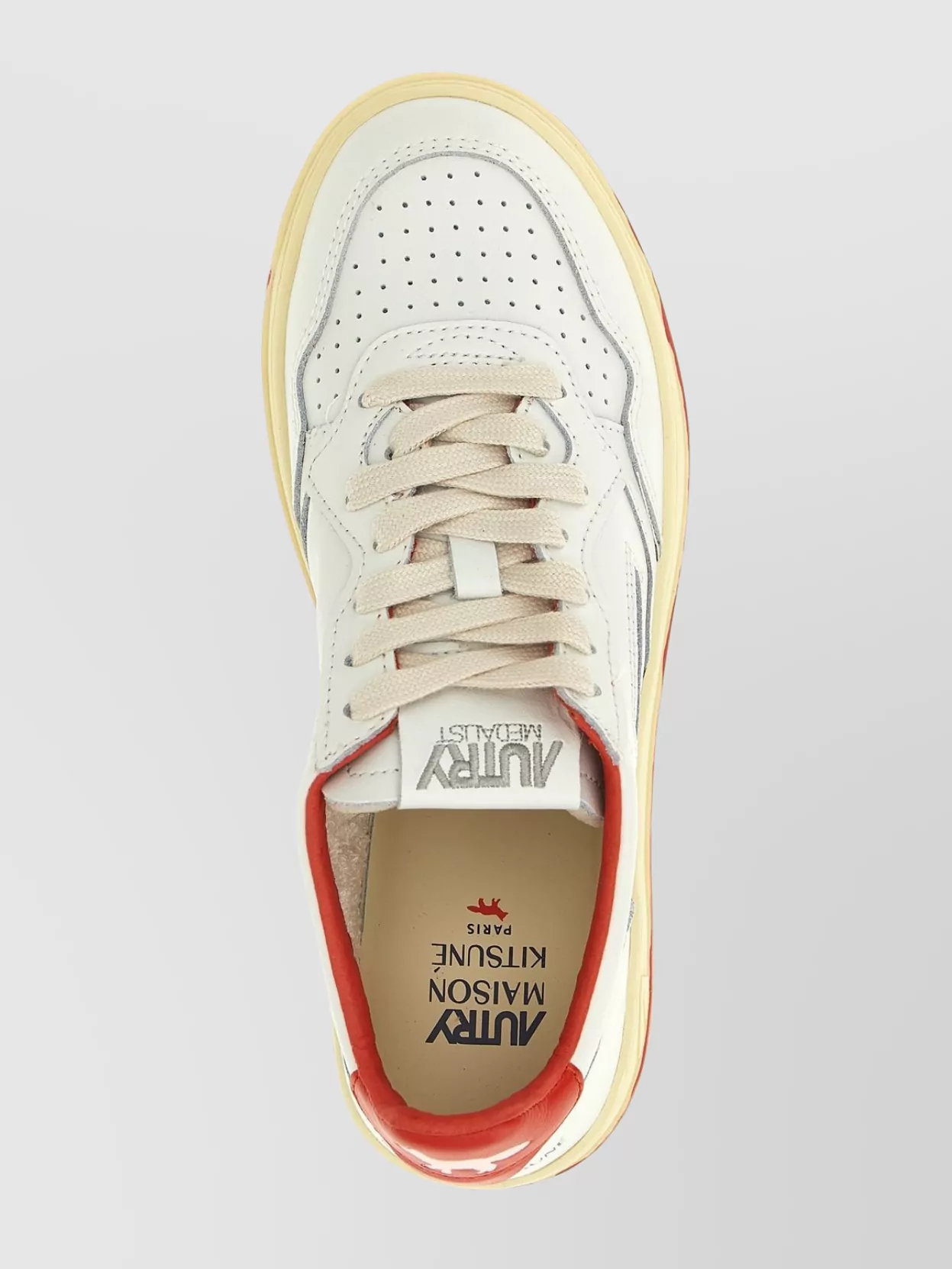 Autry Medalist Low Kitsune Wht Red In Neutral