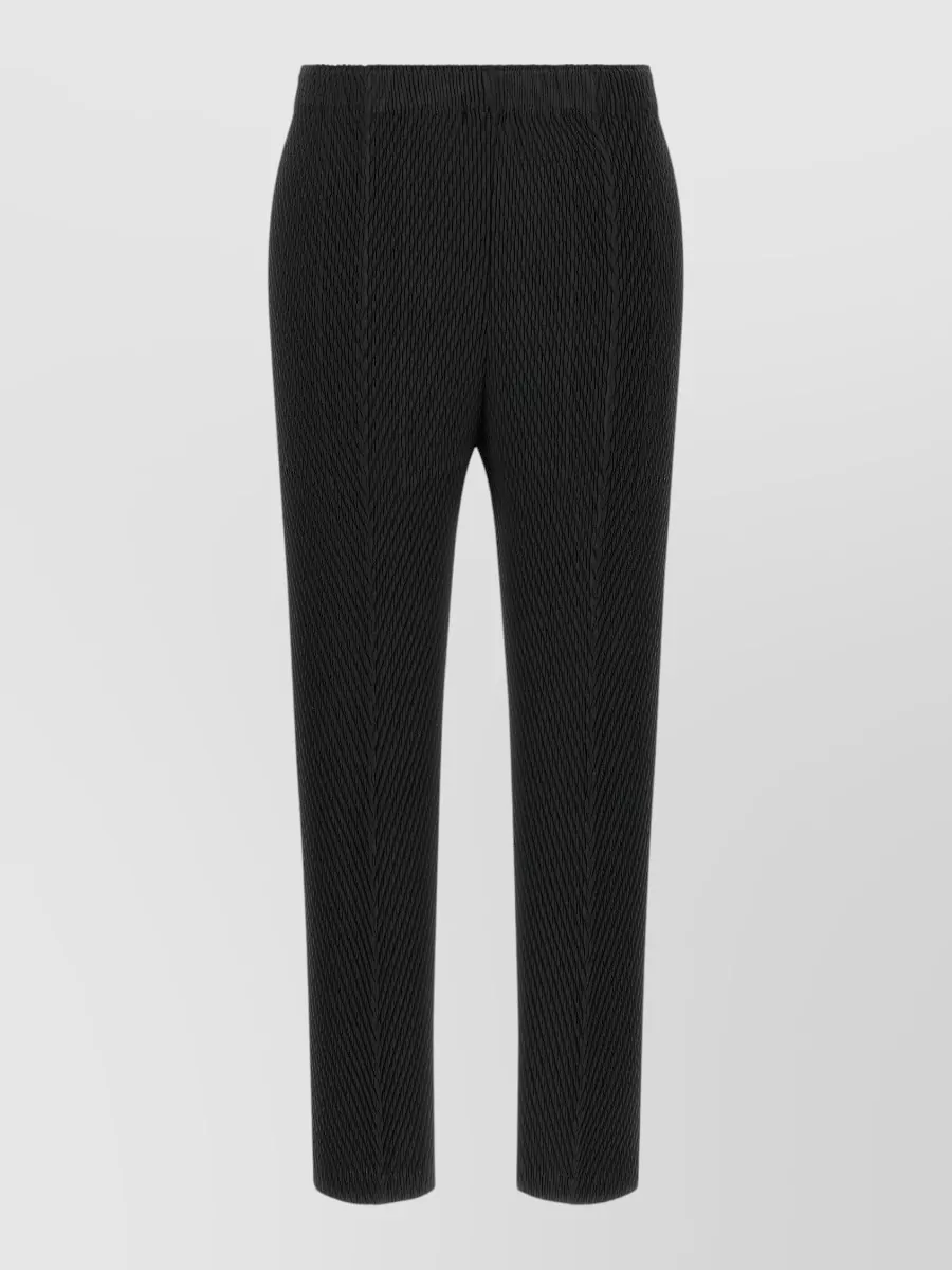 Issey Miyake cropped pleated straight-leg pants