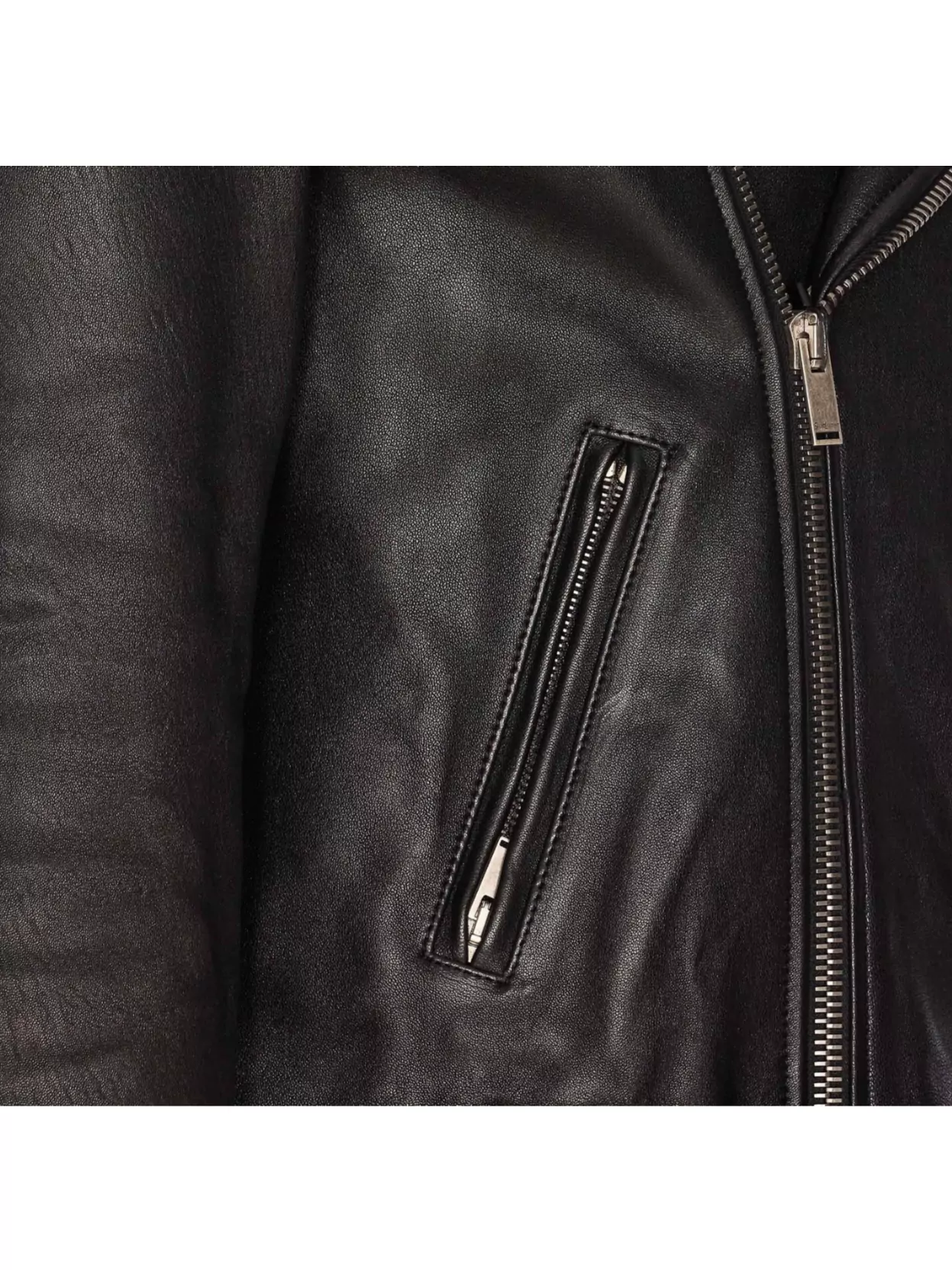Saint Laurent Belted Leather Jacket Removable Detail
