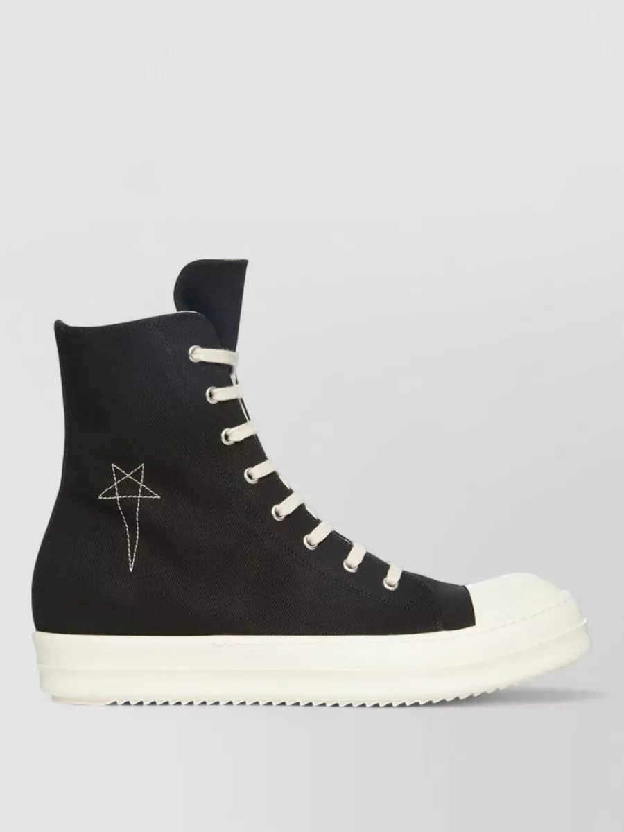 Rick Owens Drkshdw Denim High-Top Sneakers