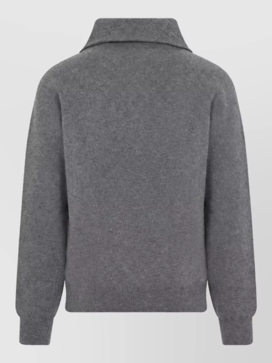 Prada Cashmere Wool Ribbed Long-Sleeve Polo Shirt