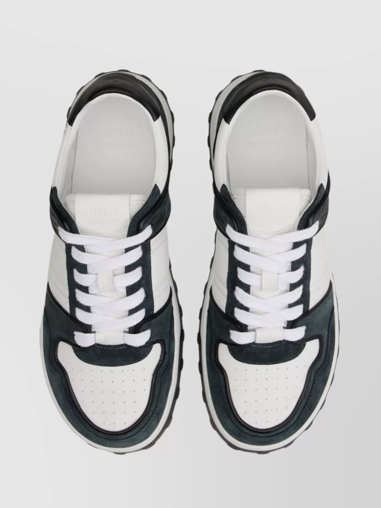 Ami Paris Panel Lace Perforated Sneaker Rubber