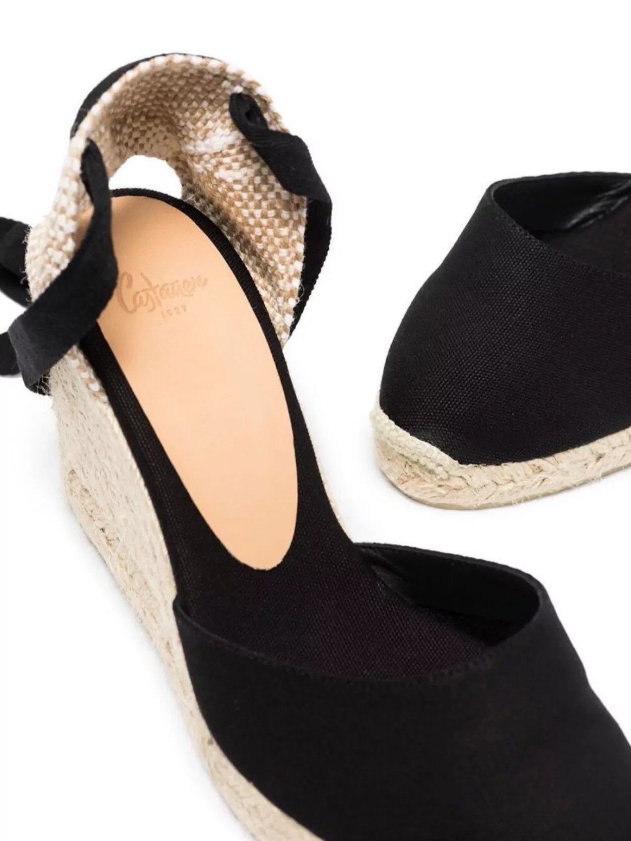 Shop Castaã±er Mid Wedge Heel Canvas Espadrilles