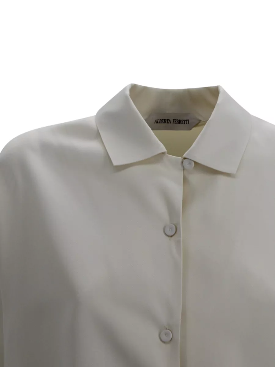 Alberta Ferretti Cropped Cotton Shirt