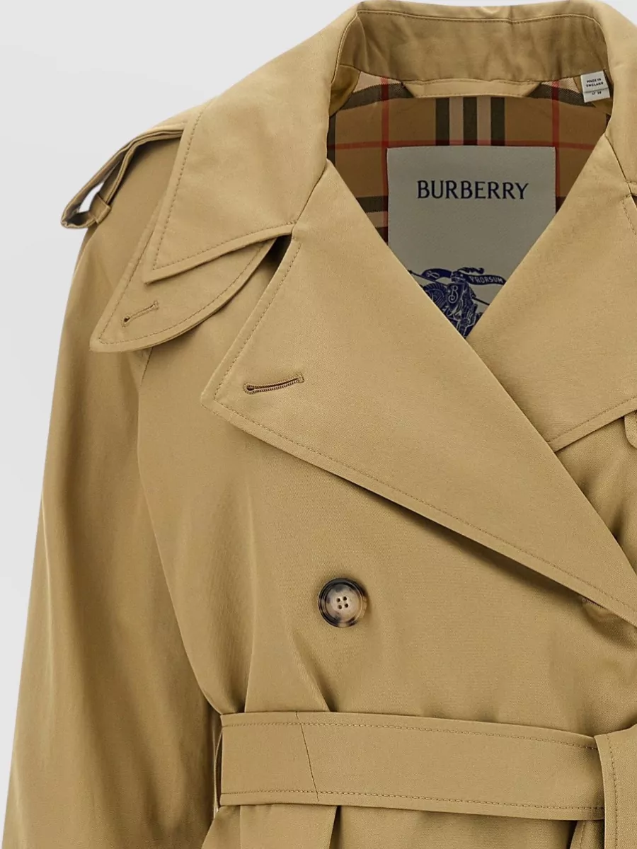 Burberry Castleford Trench Coat Belted Waist Epaulettes