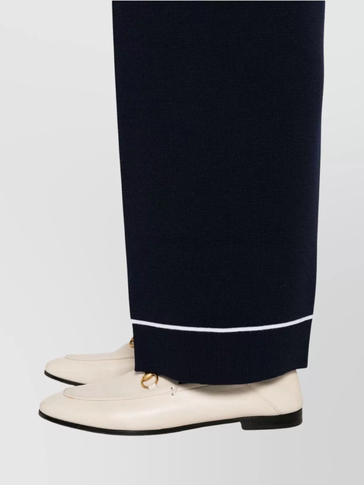 Gucci Straight Leg Trousers Contrast Trim