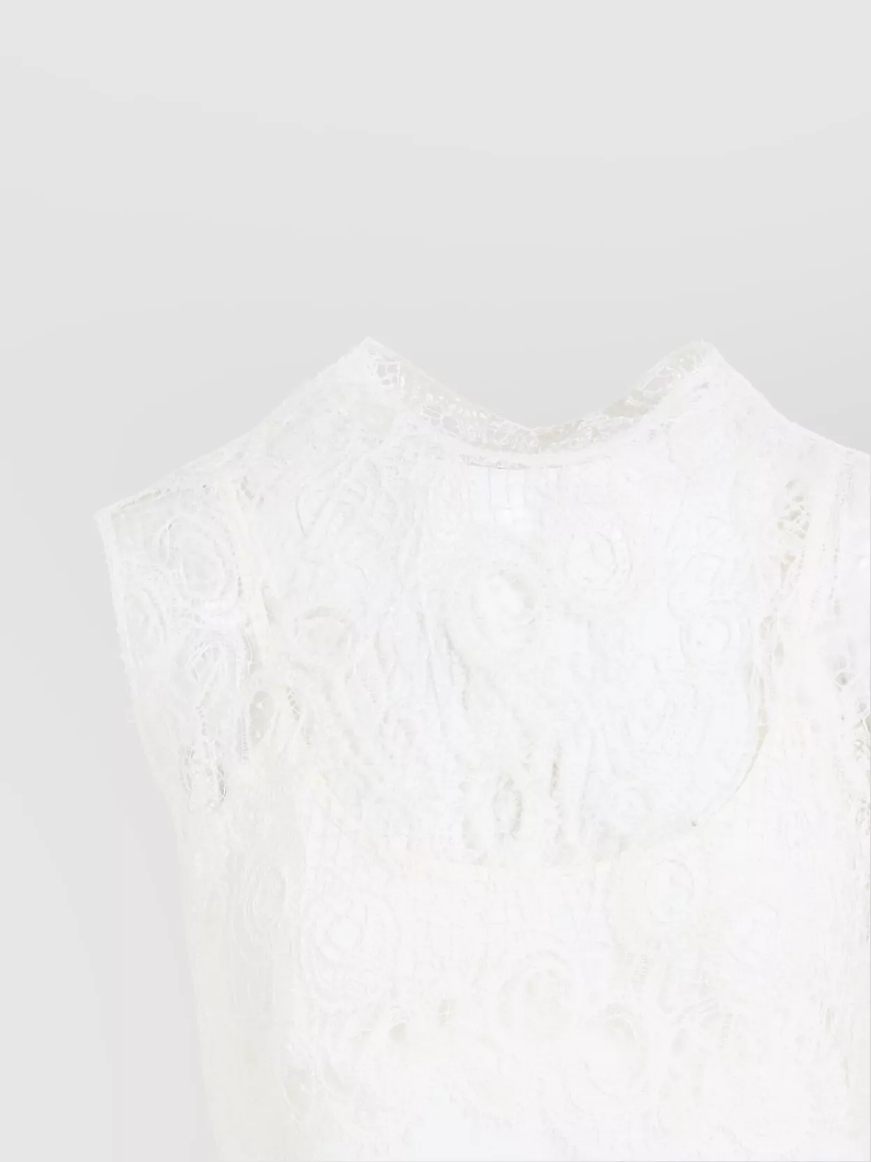 Fabiana Filippi Sleeveless Silk Lace Top
