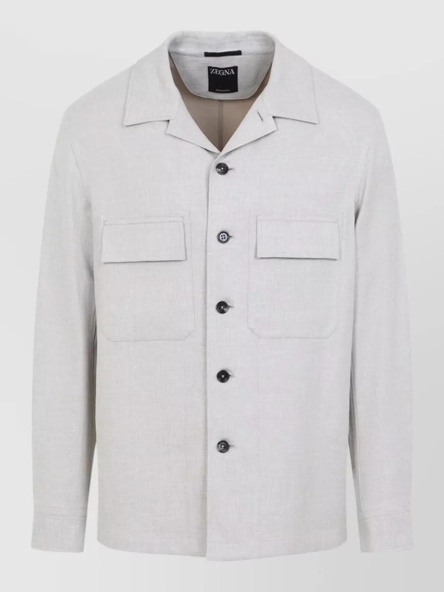 Zegna Linen Shirt Jacket