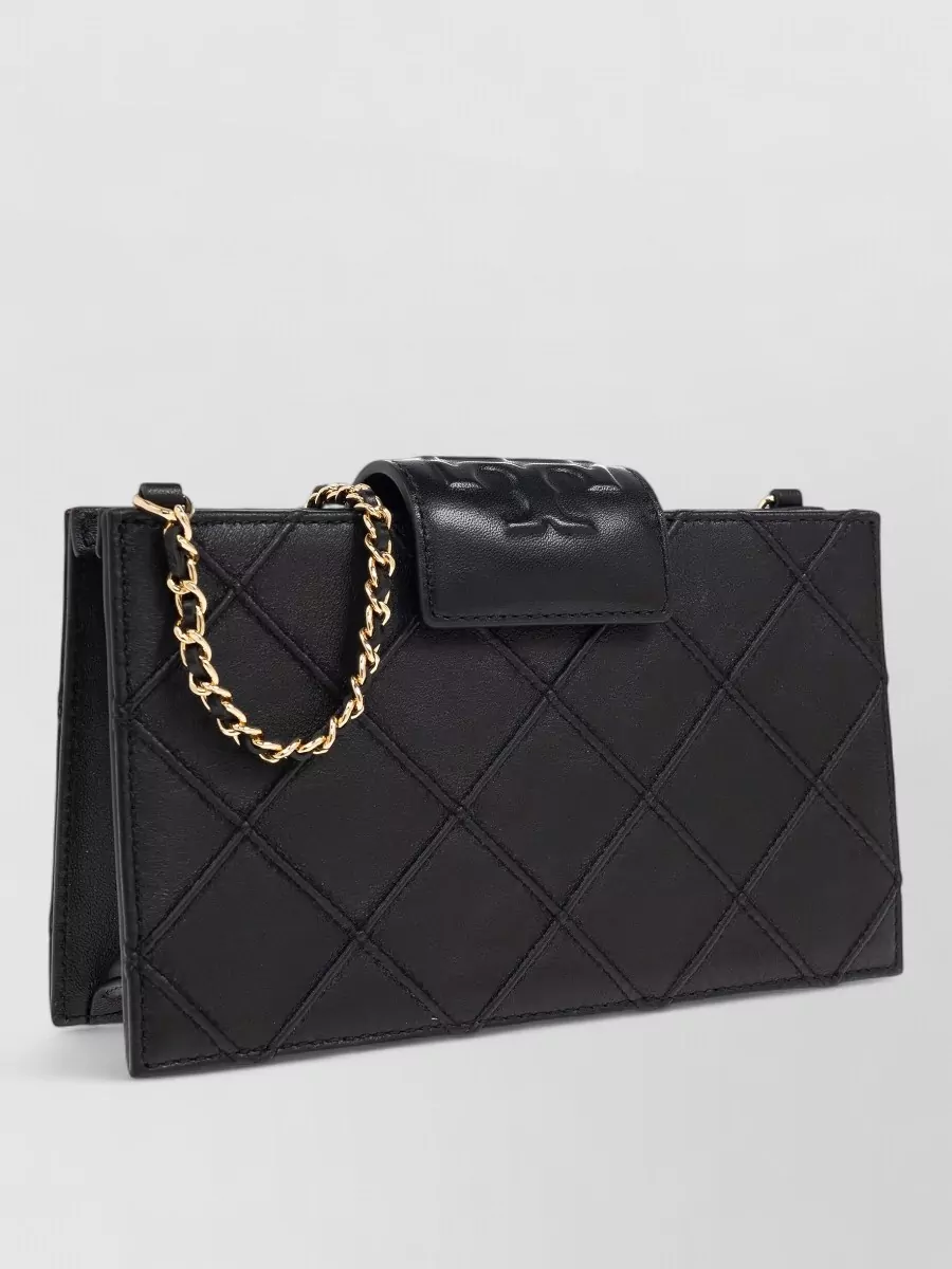 Tory Burch Fleming Mini Leather Quilted Chain Wallet