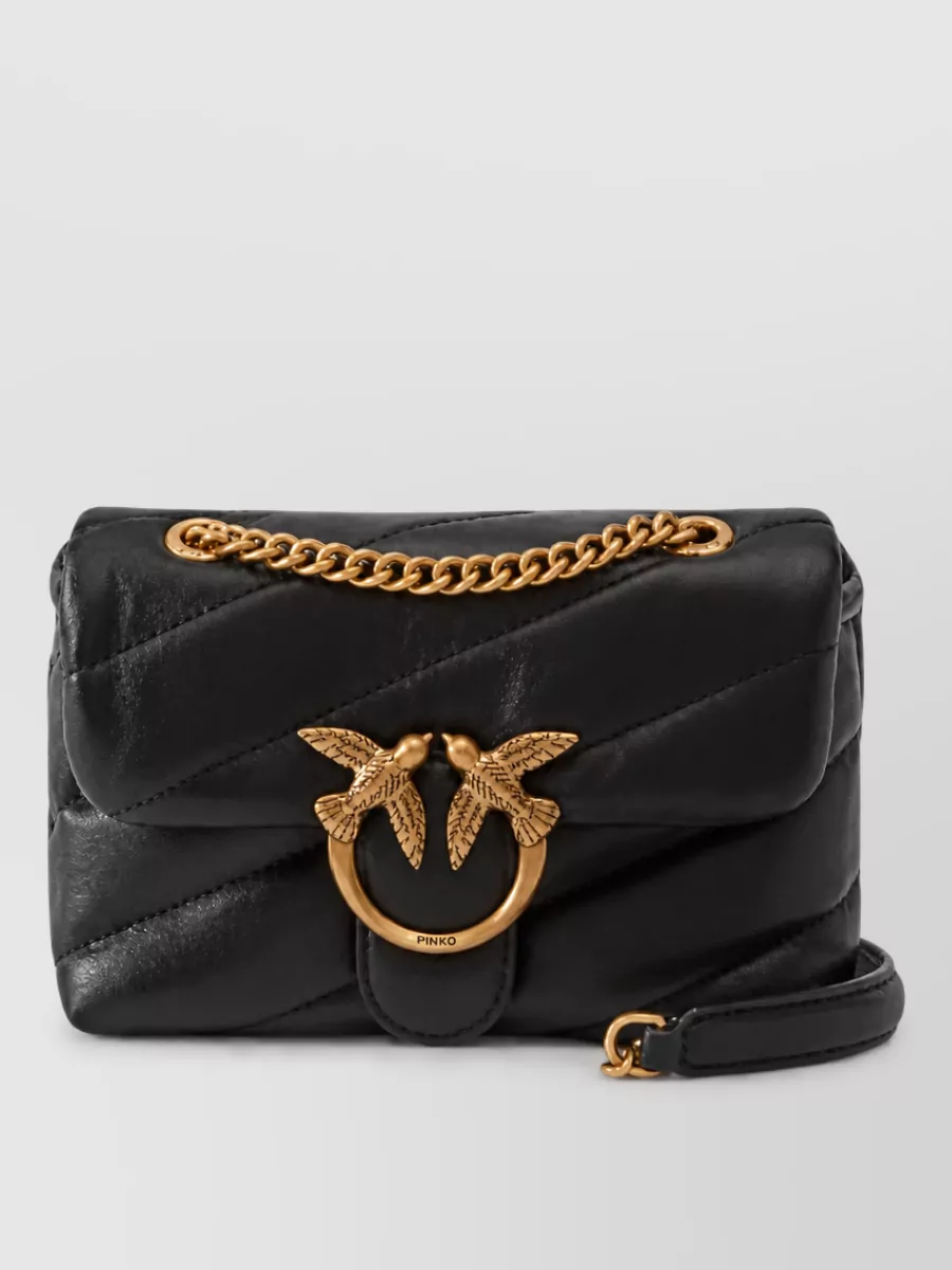 Pinko love bag puff leather clutch bag