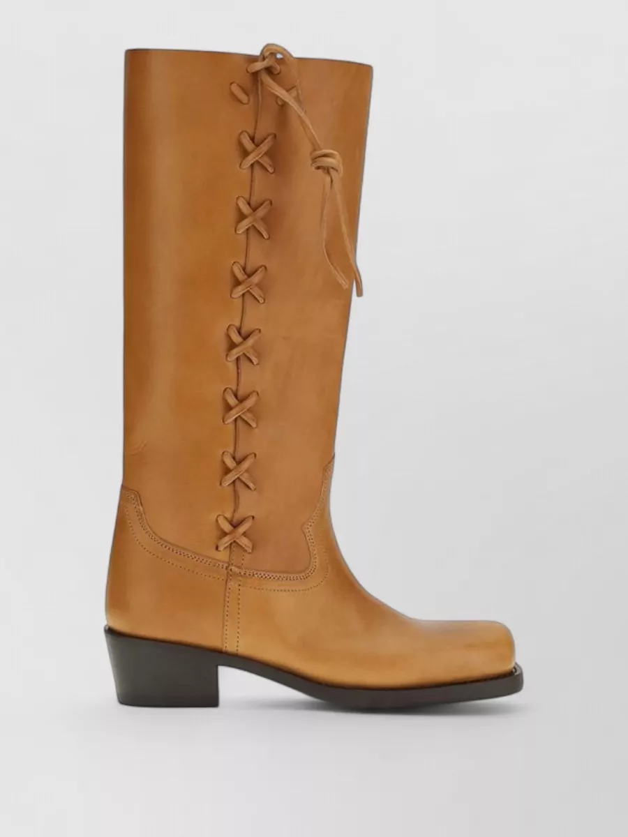 Paris Texas Calf Leather Lace-Up Boots