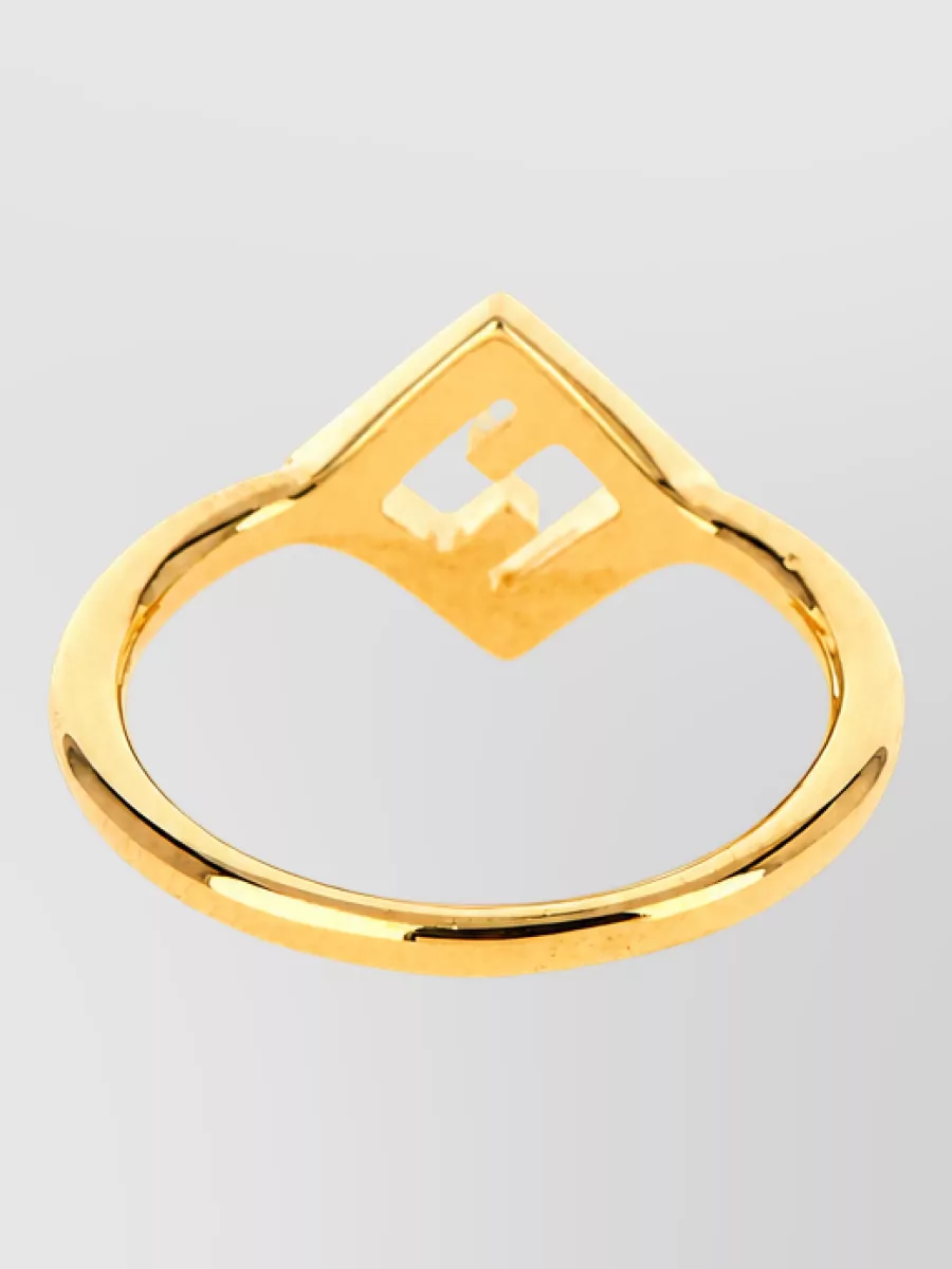 Fendi Bronze Logo Cutout Ring
