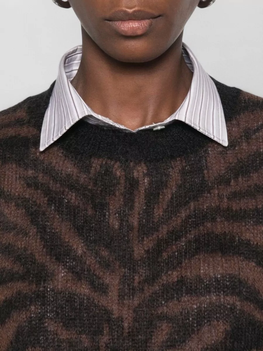 Parosh Zebra-Print Crewneck Jumper