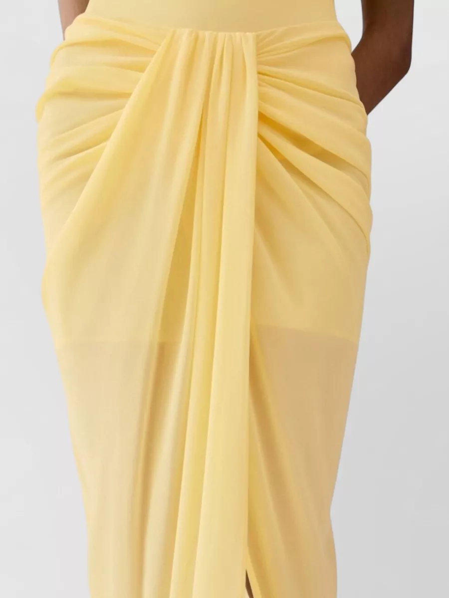 Jacquemus Draped Asymmetric Midi Wrap Skirt