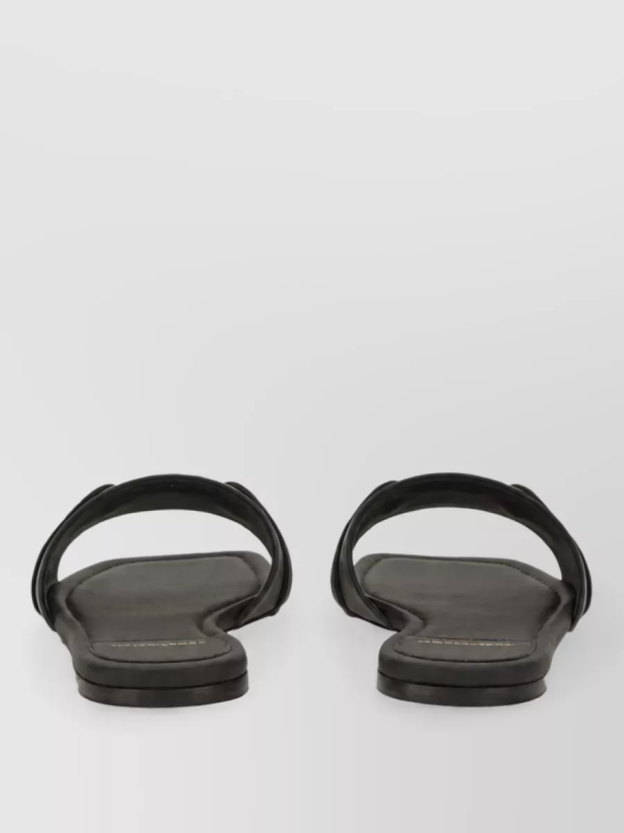 Ferragamo Leather Slide Sandals