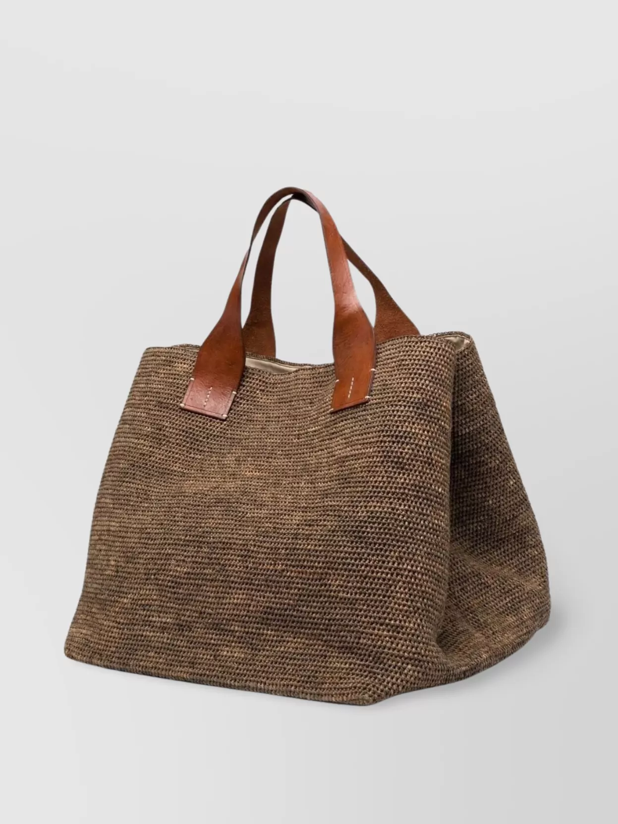 Ibeliv Woven Leather Tote Bag