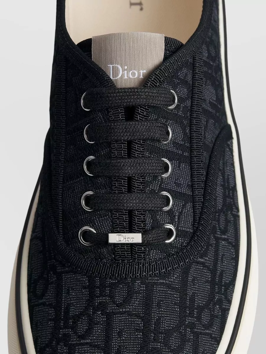 Christian Dior Low Top Sneakers Round Toe Rubber Sole