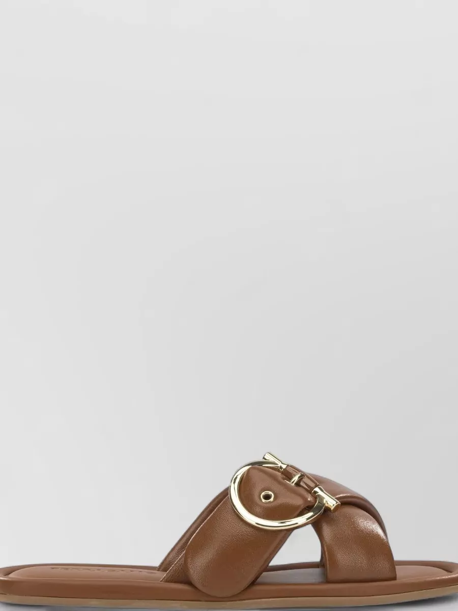Ferragamo Leather Elyzia Slides