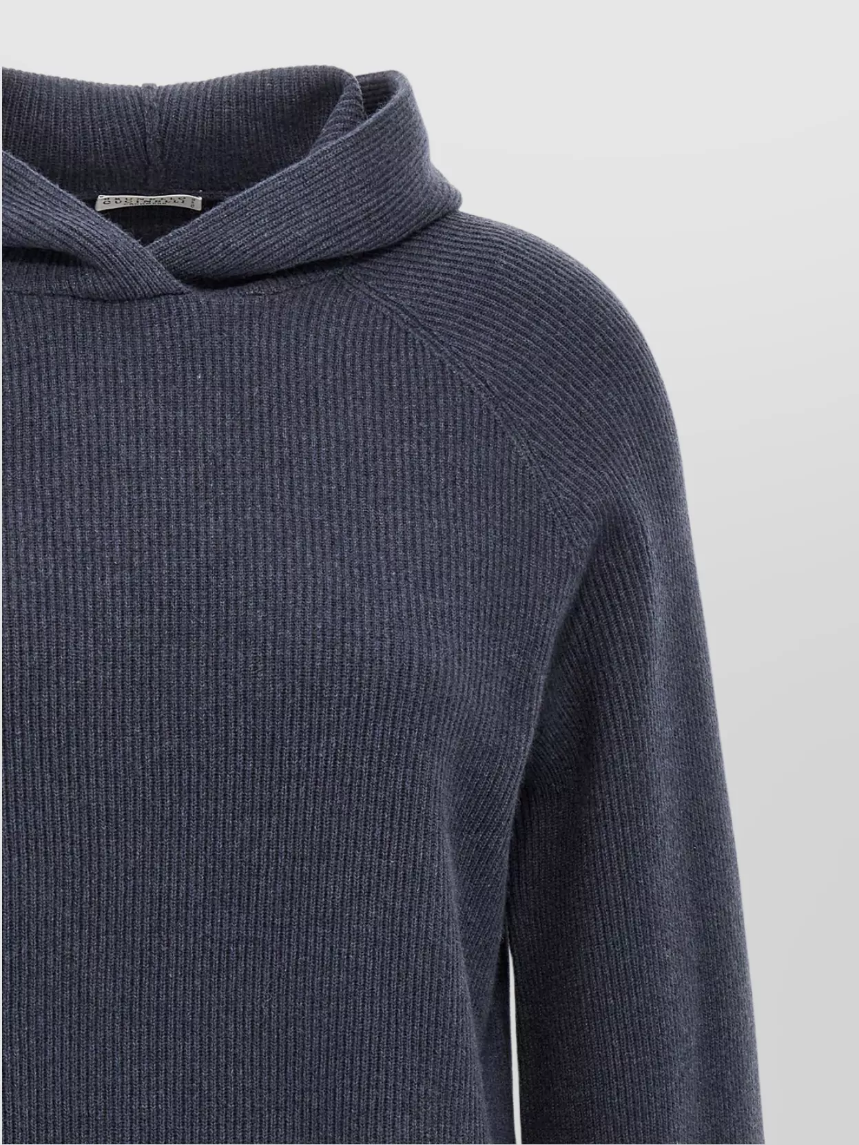 Brunello Cucinelli Ribbed Texture Hooded Sweater With Long Sleeves