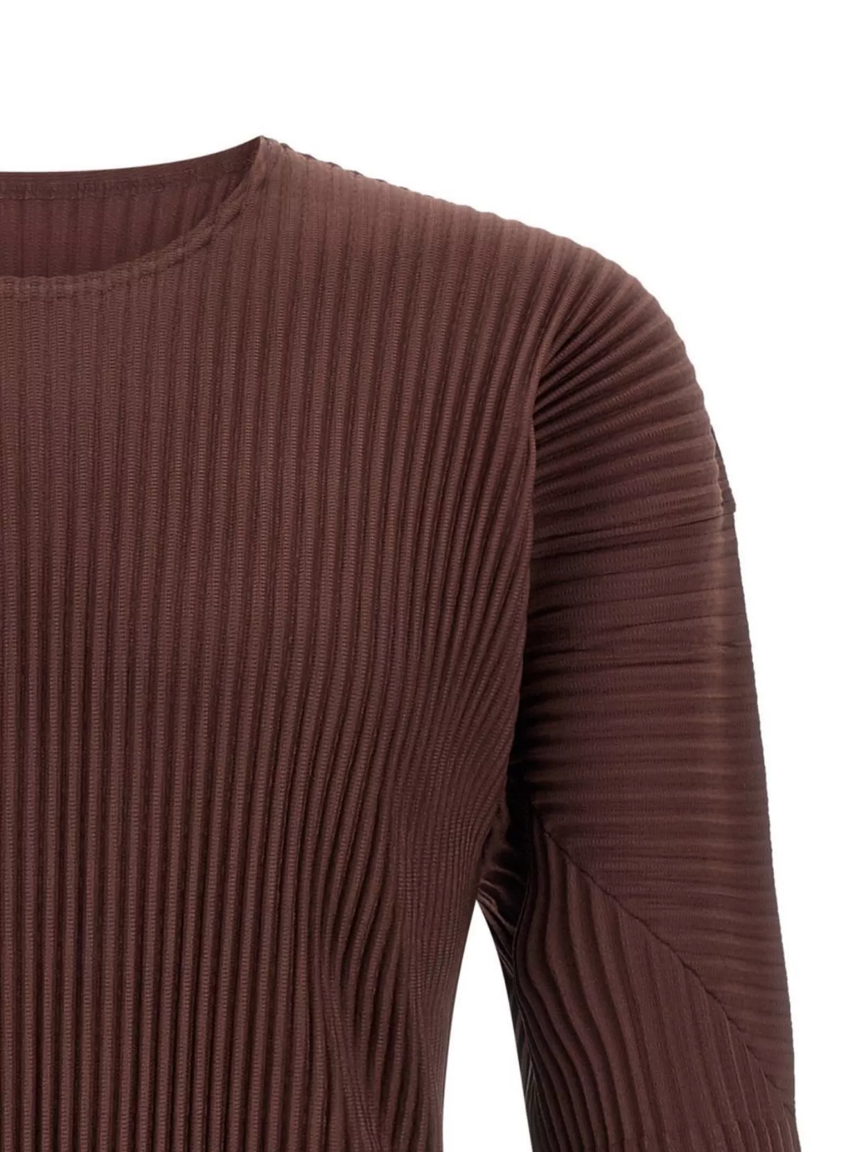 Homme Plisse Issey Miyake Pleated Long Sleeve Ribbed T-Shirt