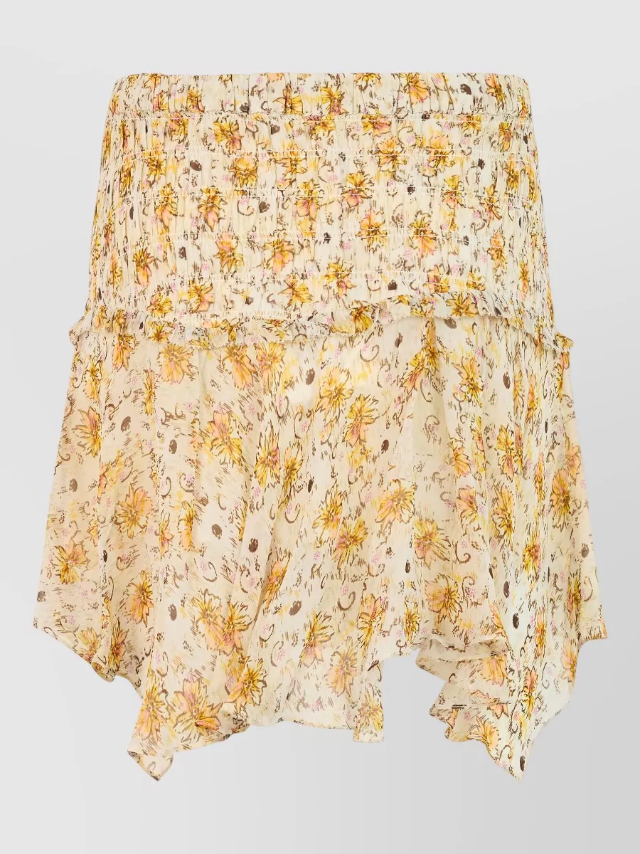 Isabel Marant Etoile printed asymmetric ruffled skirt