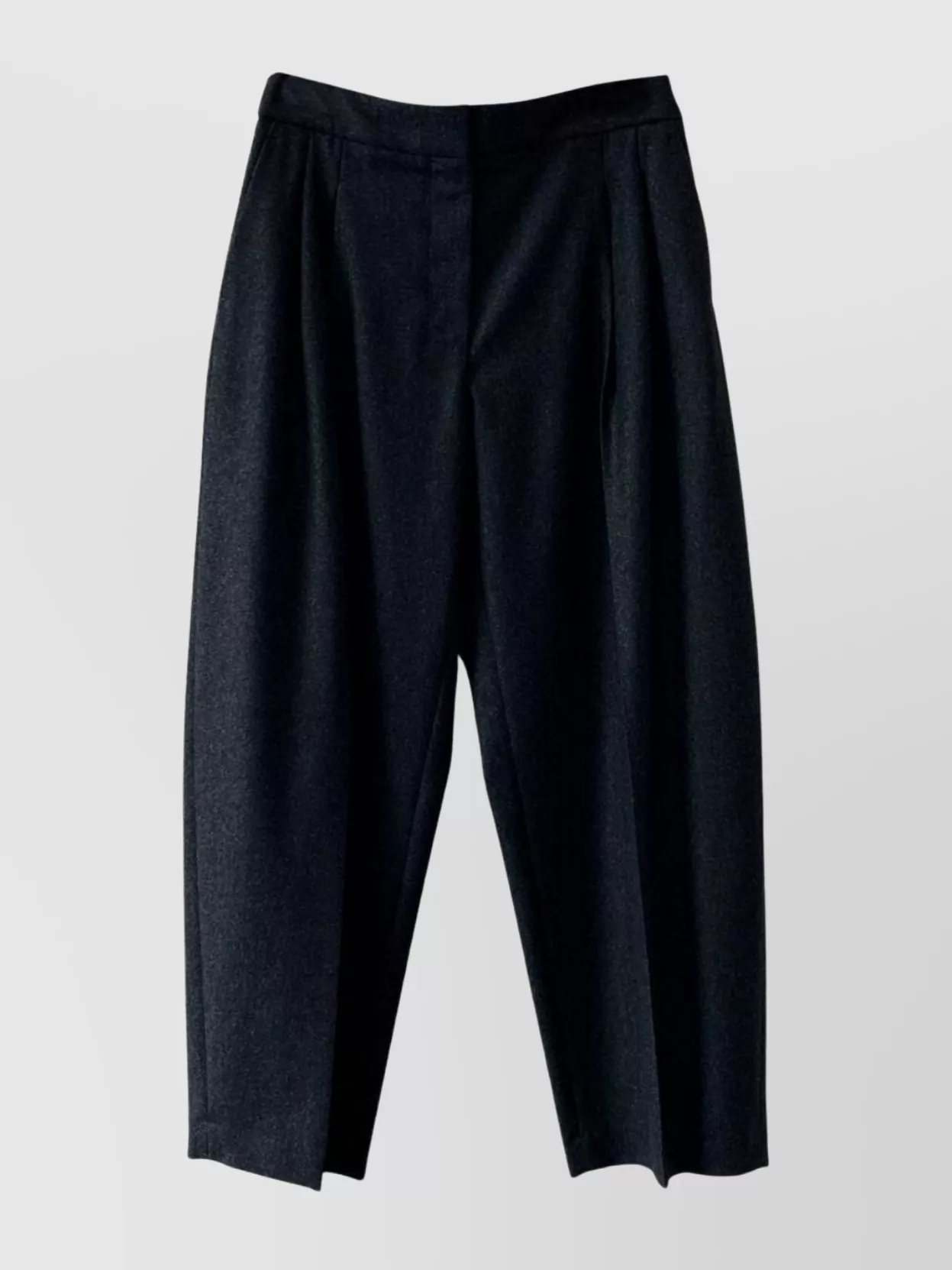 Alaïa High Waist Wide Leg Pleated Trousers In Black